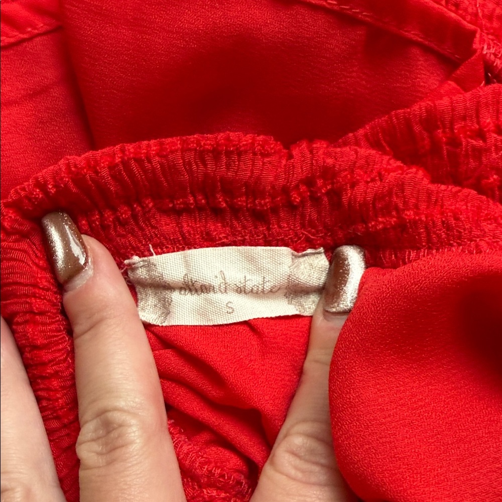 Altar’d State Red Ruffled Top Size S - Picture 3 of 3